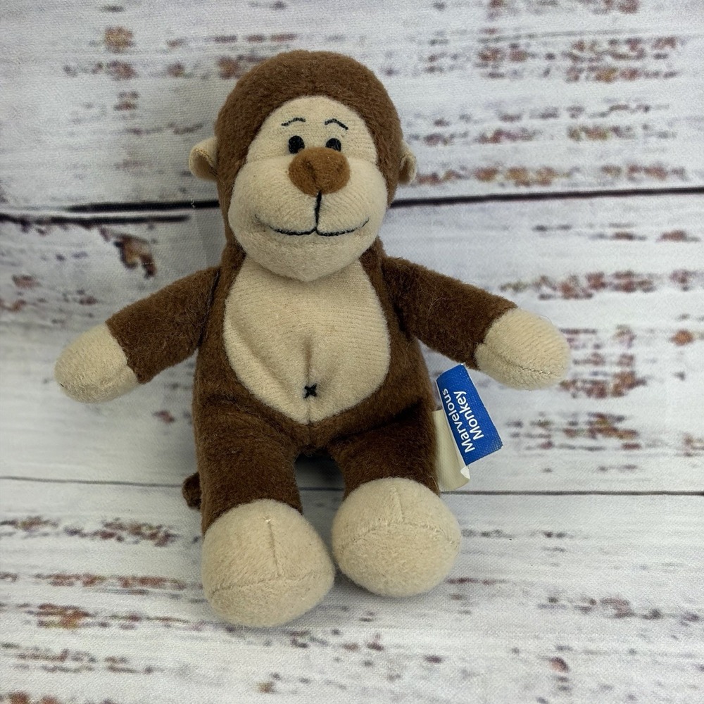 5" Build A Bear Marvelous Monkey BABW Stuffed Monkey Small Animal Plush Doll Toy